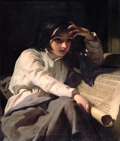 The Infant Timothy Unfolding the Scriptures, c.1853 by James Sant